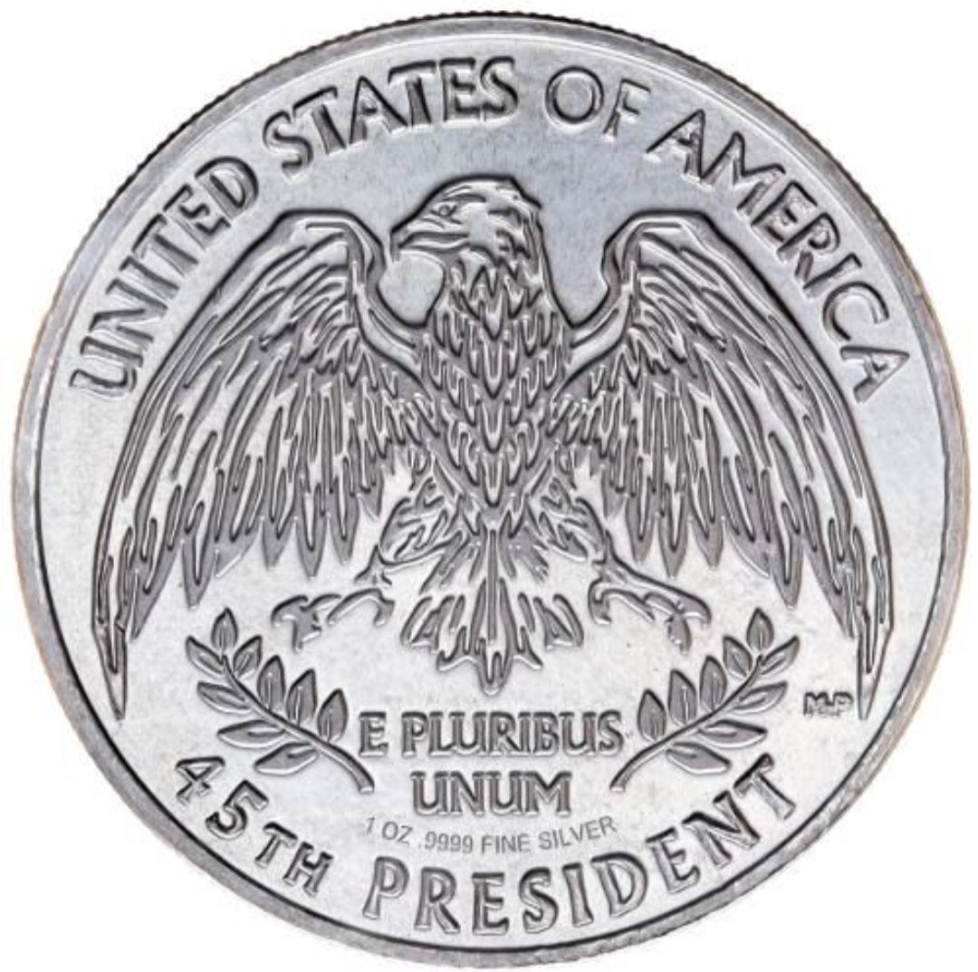 TRUMP 2024 1 OZ Silver Round .9999 Fine and Protective Capsule