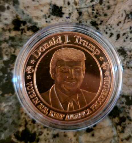 Donald Trump Keep America Prosperous .999 Copper 1 AVDP oz Round BU w/Capsule