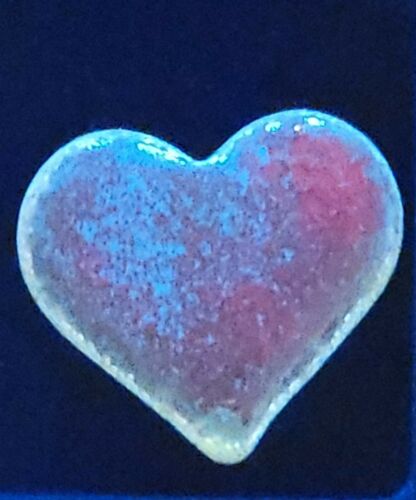 Valentines Day Heart Twice Baked One-Off #1 .999 1oz Silver Baked Enamel Art Bar