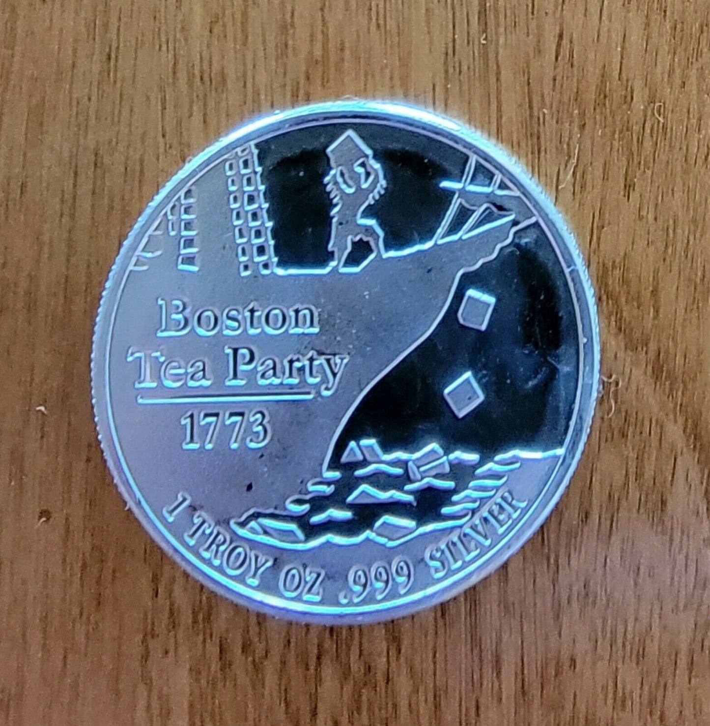 Don't Tread On Me - Boston Tea Party .999 Fine Silver Round 1 Troy Oz w/ Capsule