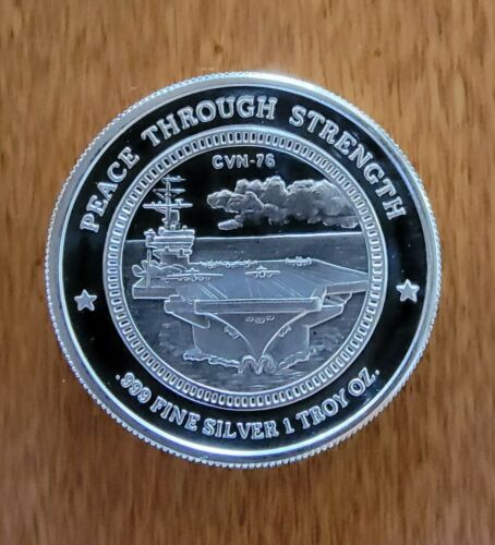 Ronald Reagan Peace Through Strength 1 oz Silver Round .999 Fine BU Coin