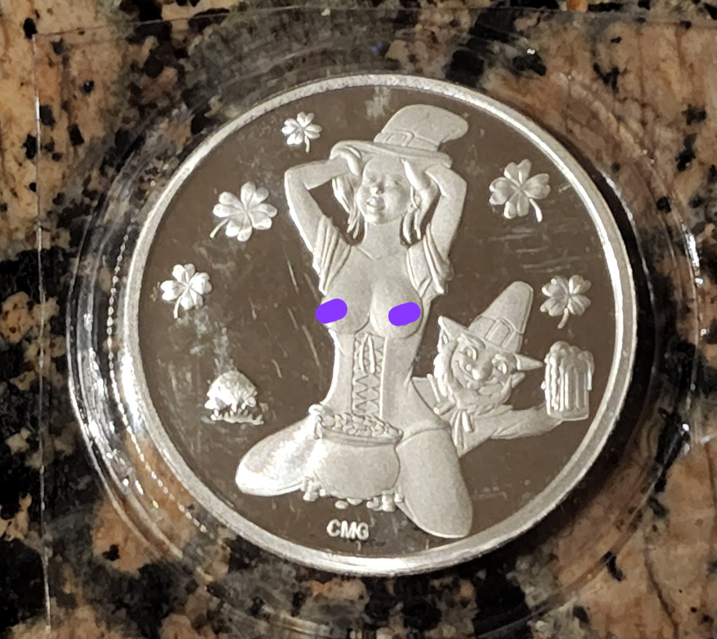 2022 Sexy St. Patty's Beauty Silver .999 1oz Round Limited Mintage of 250 with COA