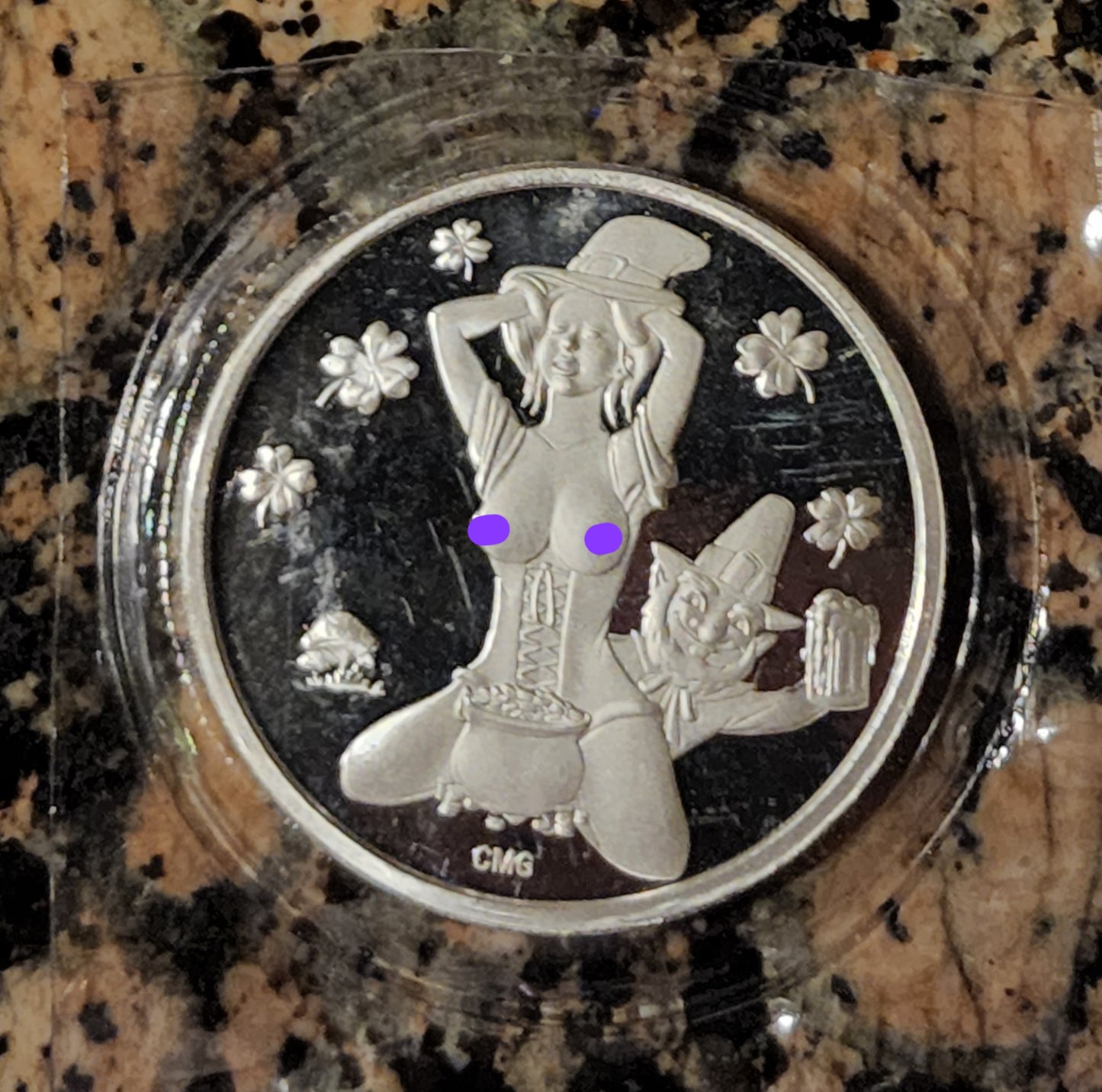 2022 Sexy St. Patty's Beauty Silver .999 1oz Round Limited Mintage of 250 with COA