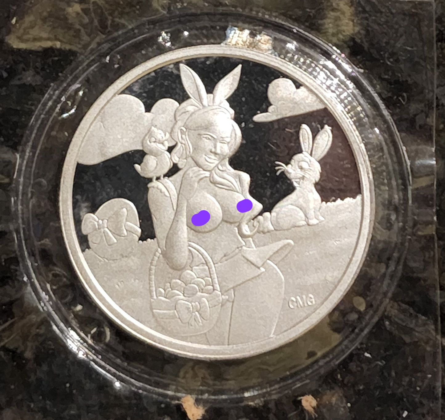 2022 Sexy Easter Beauty Silver .999 1oz Round Limited Mintage of 250 with COA