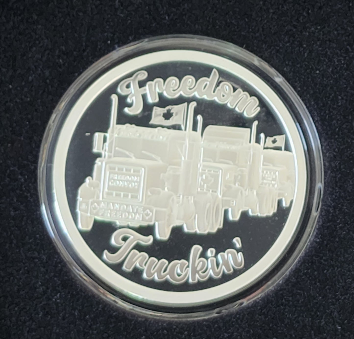 2022 FREEDOM TRUCKIN' Mini Mintage Silver Shield .999 Silver Round w/COA