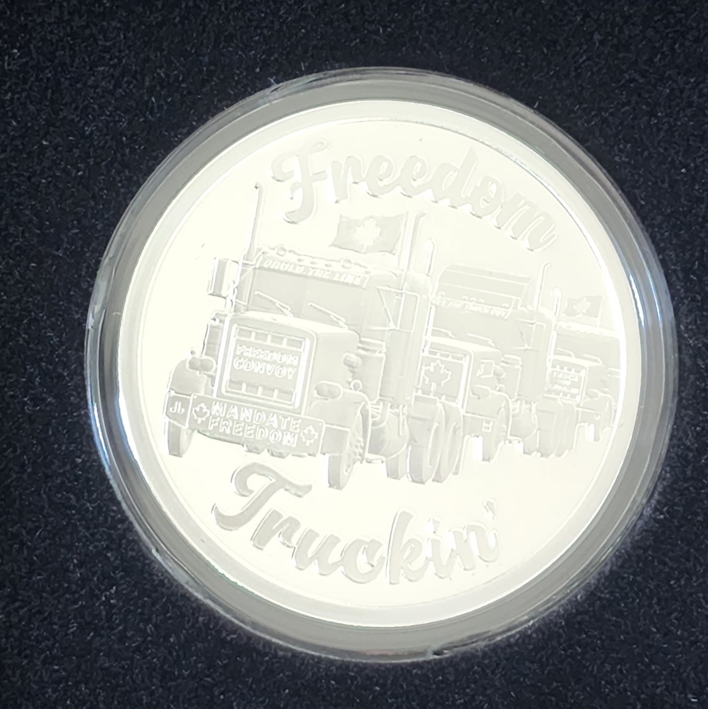 2022 FREEDOM TRUCKIN' Mini Mintage Silver Shield .999 Silver Round w/COA