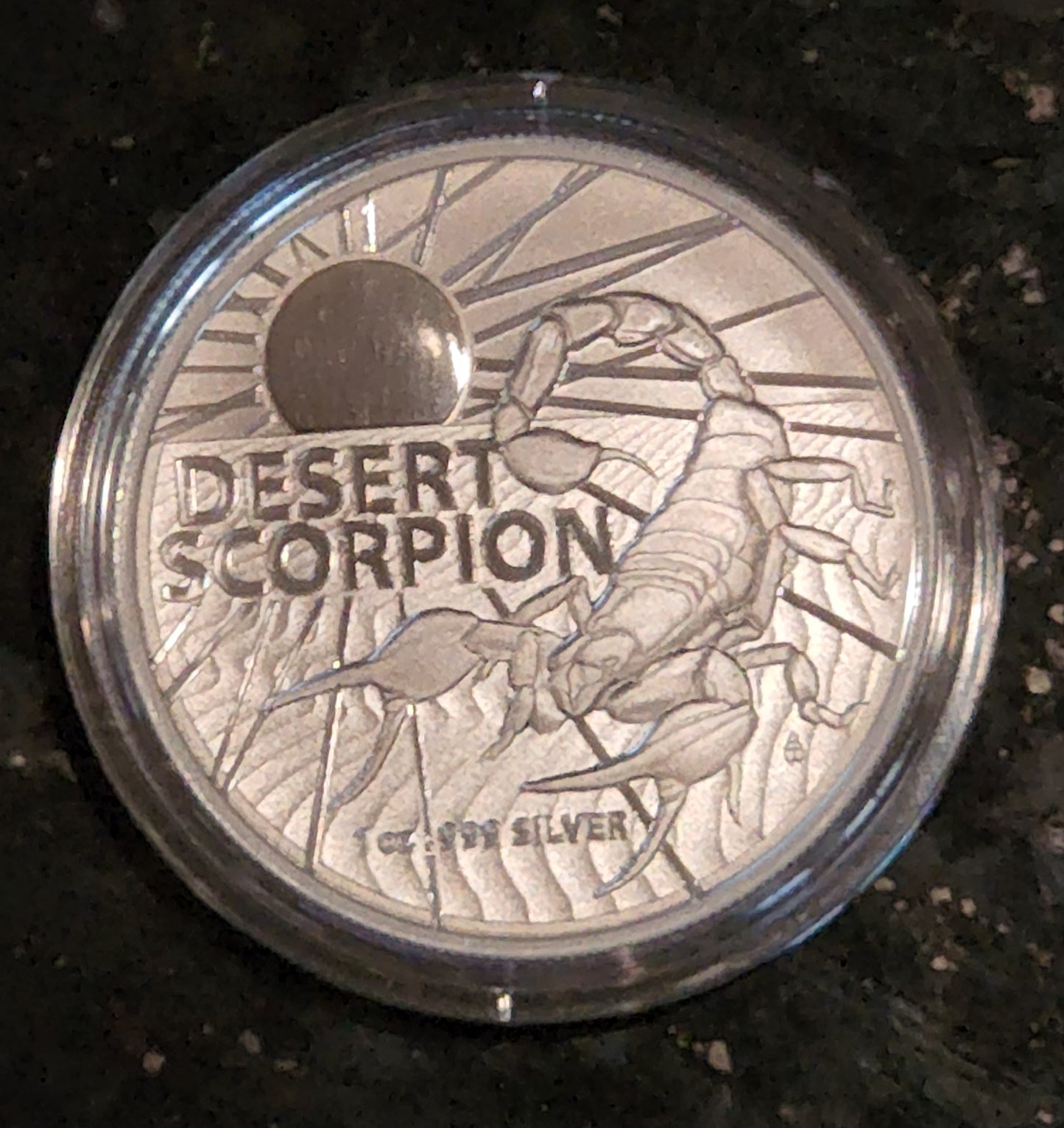 2022 RAM Australia's Most Dangerous: Desert Scorpion 1 oz Silver BU w/ Capsule