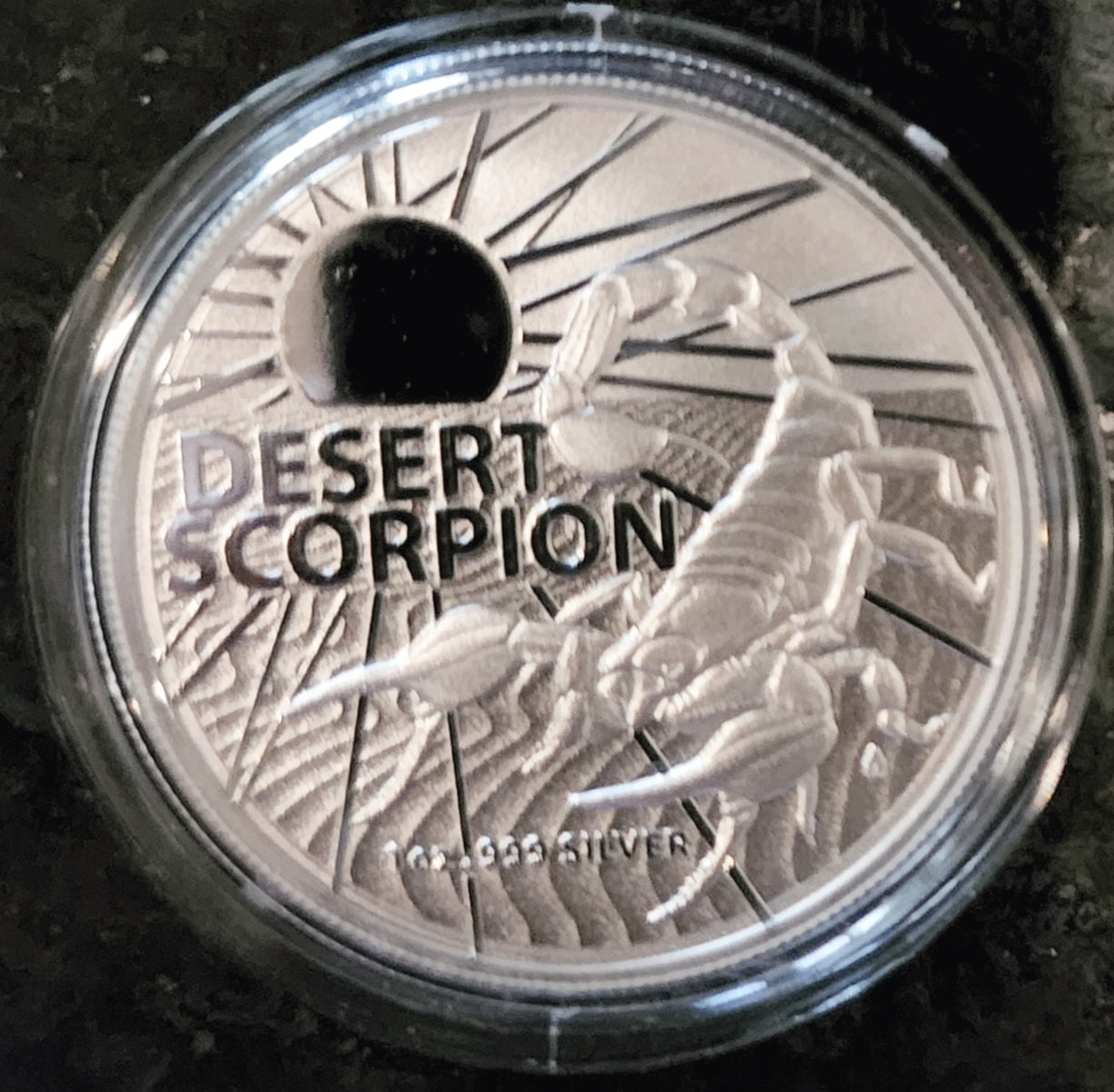 2022 RAM Australia's Most Dangerous: Desert Scorpion 1 oz Silver BU w/ Capsule