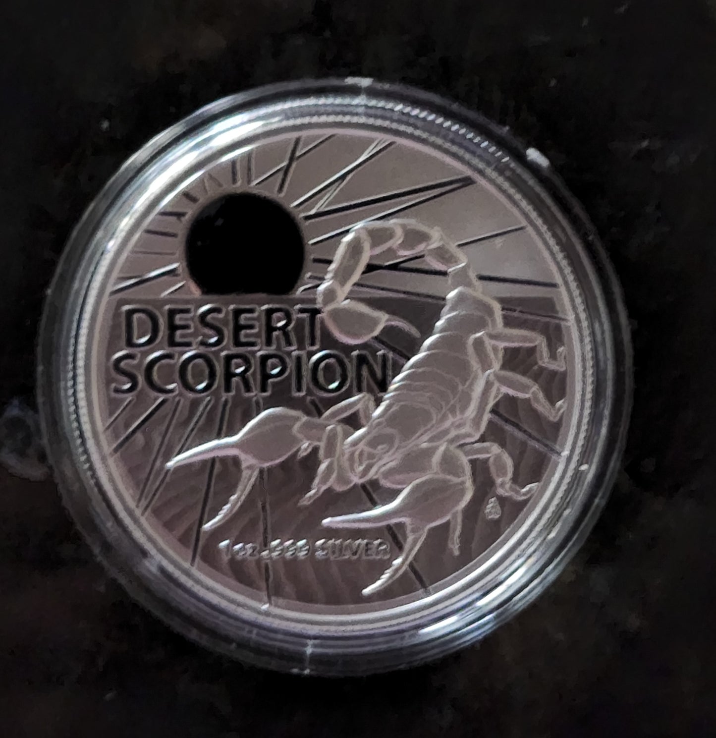 2022 RAM Australia's Most Dangerous: Desert Scorpion 1 oz Silver BU w/ Capsule