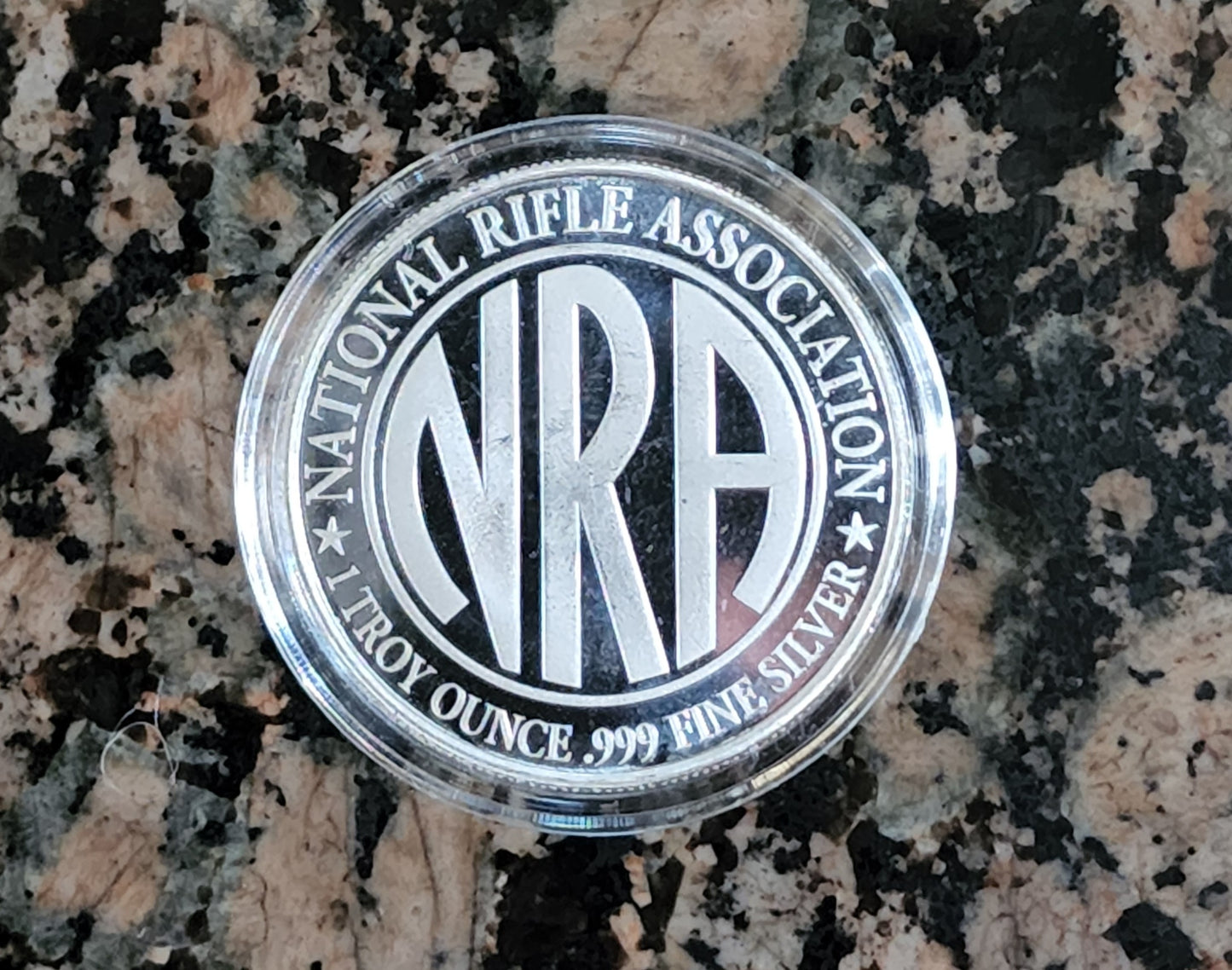 2022 NRA 151st Anniversary - RARE - 1 oz Silver Round 999 Fine BU with Protective Cap