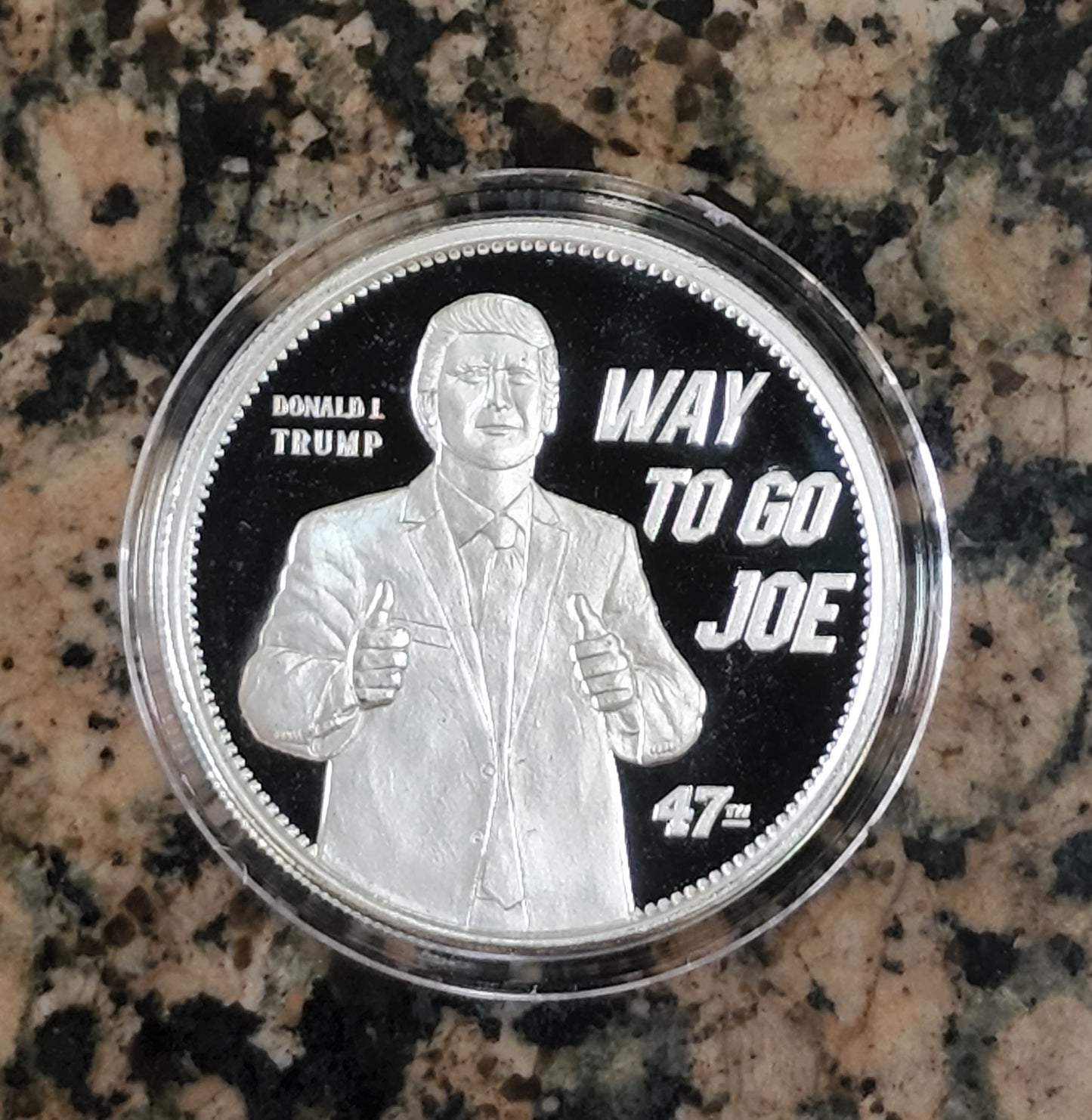 Trump "Way to Go Joe" 2022 Limited Edition 1 Troy Oz Silver Round .999 Fine