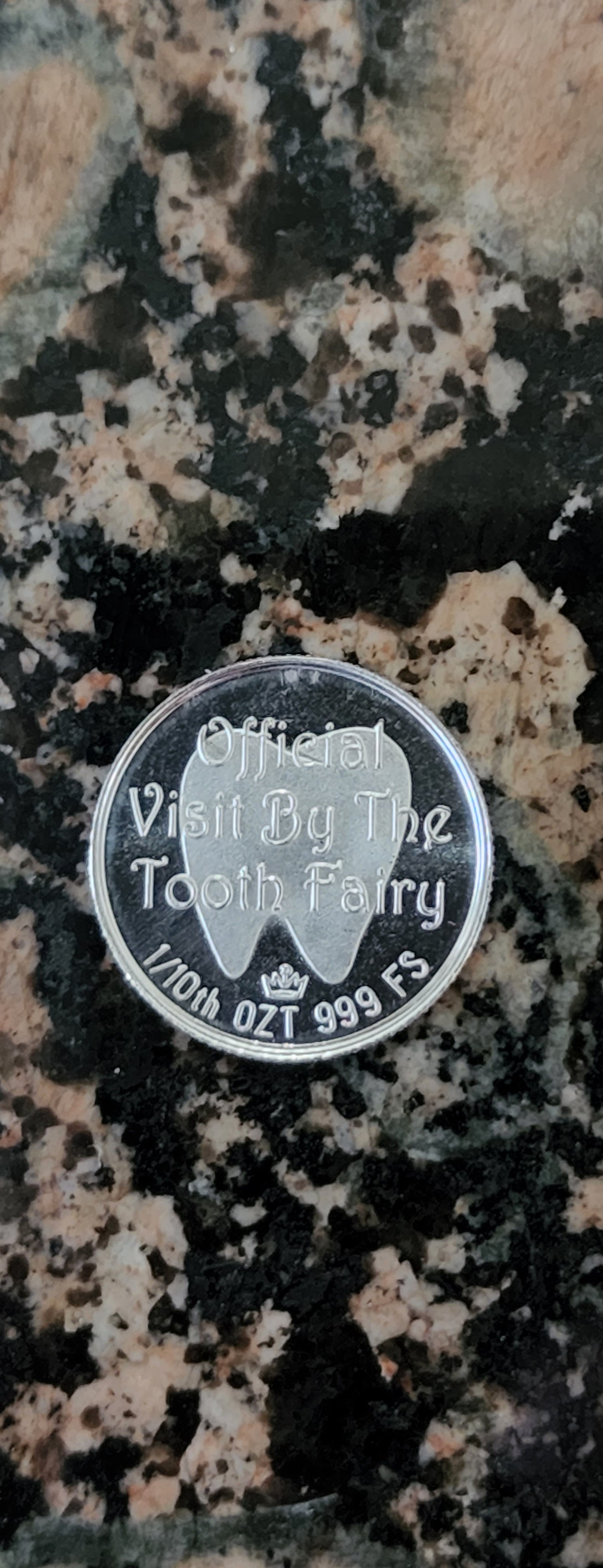 Tooth Fairy 1/10 Troy Oz .999 BU Fine Silver Round with Gift Bag