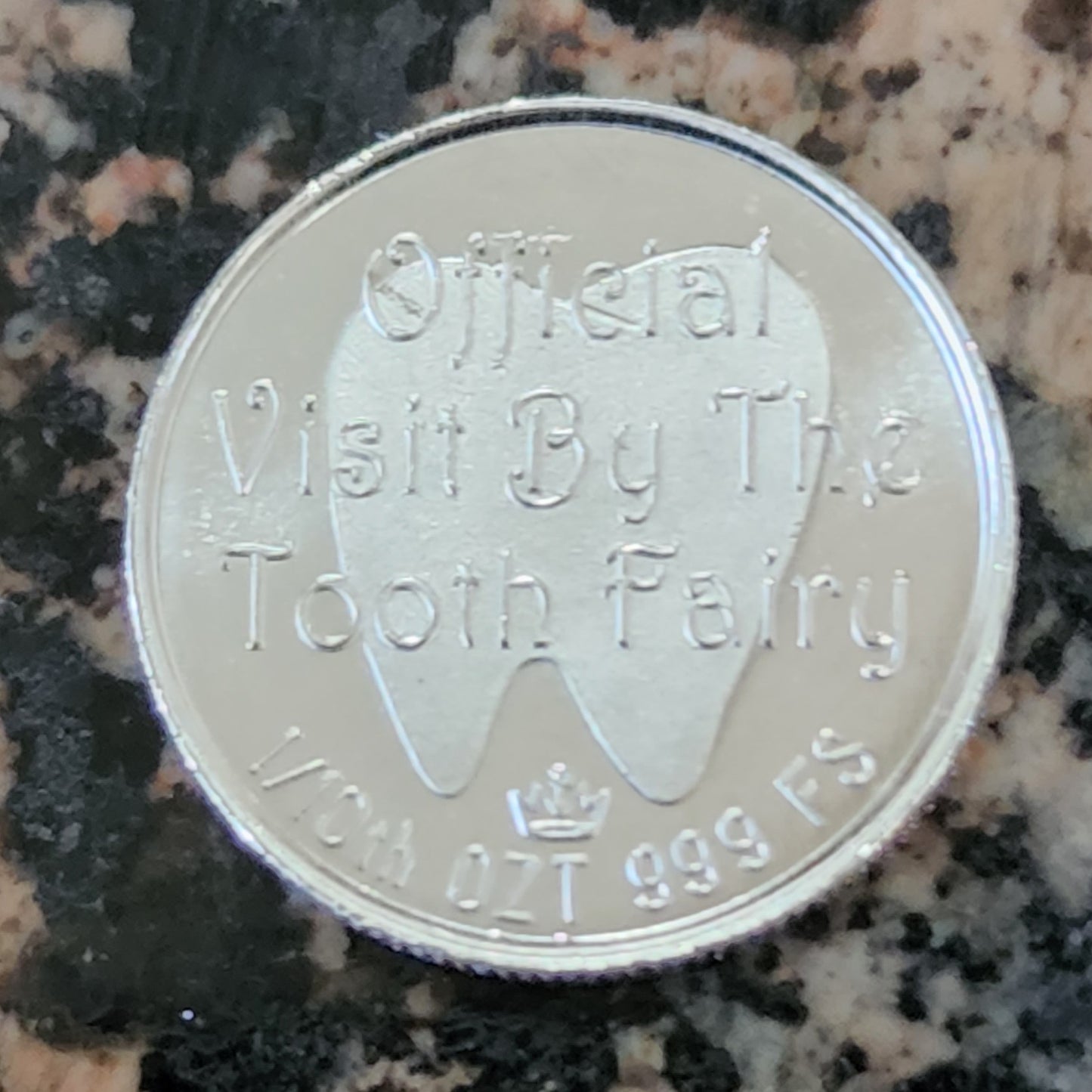 Tooth Fairy 1/10 Troy Oz .999 BU Fine Silver Round with Gift Bag