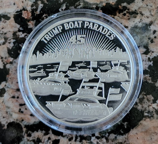 Trump Boat Parades Limited Edition 1 Troy Oz Silver Round .999 Fine