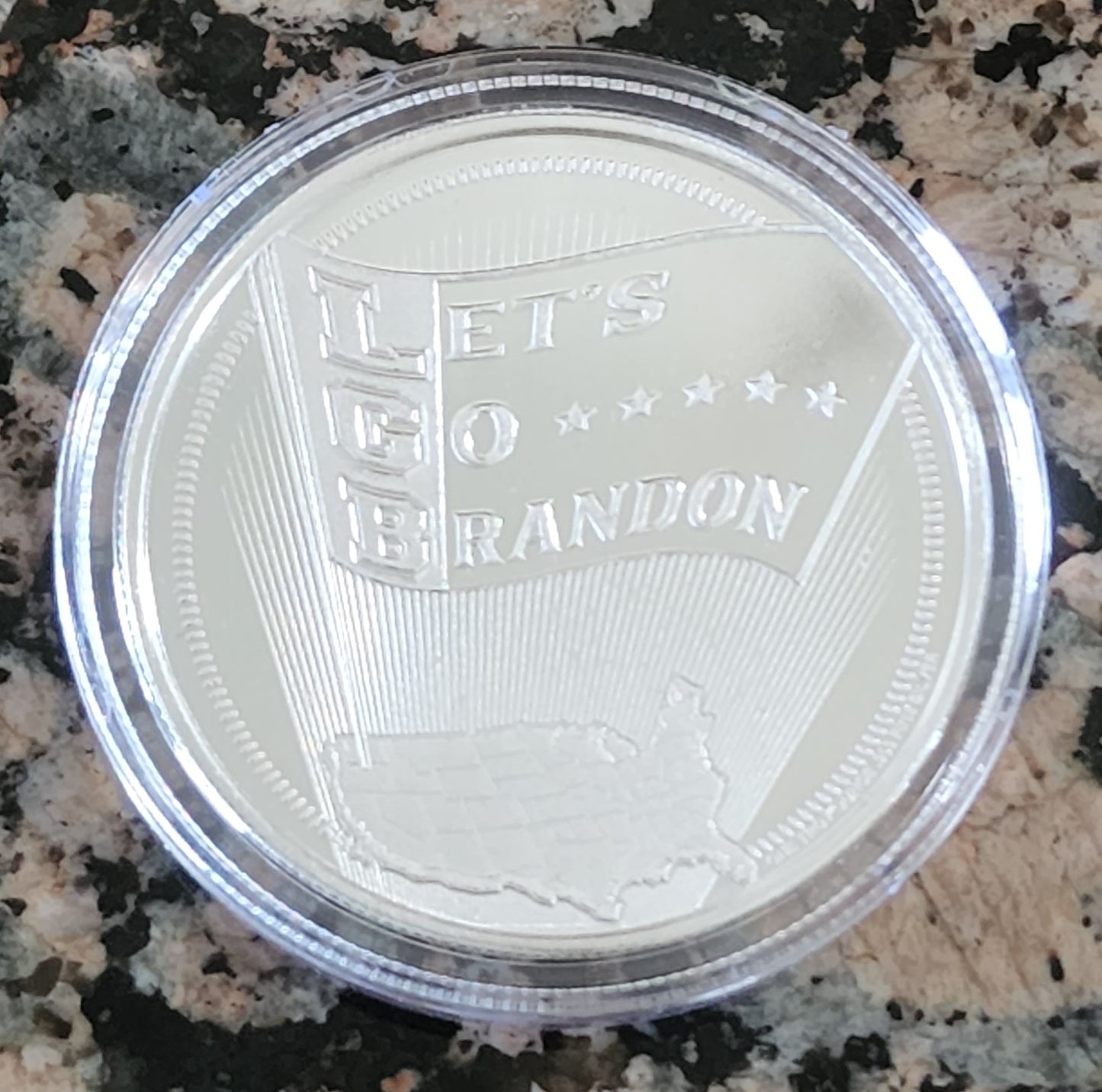 2022 We Will Not Comply Lets Go Brandon Series 1 Troy Oz .999 Silver Round