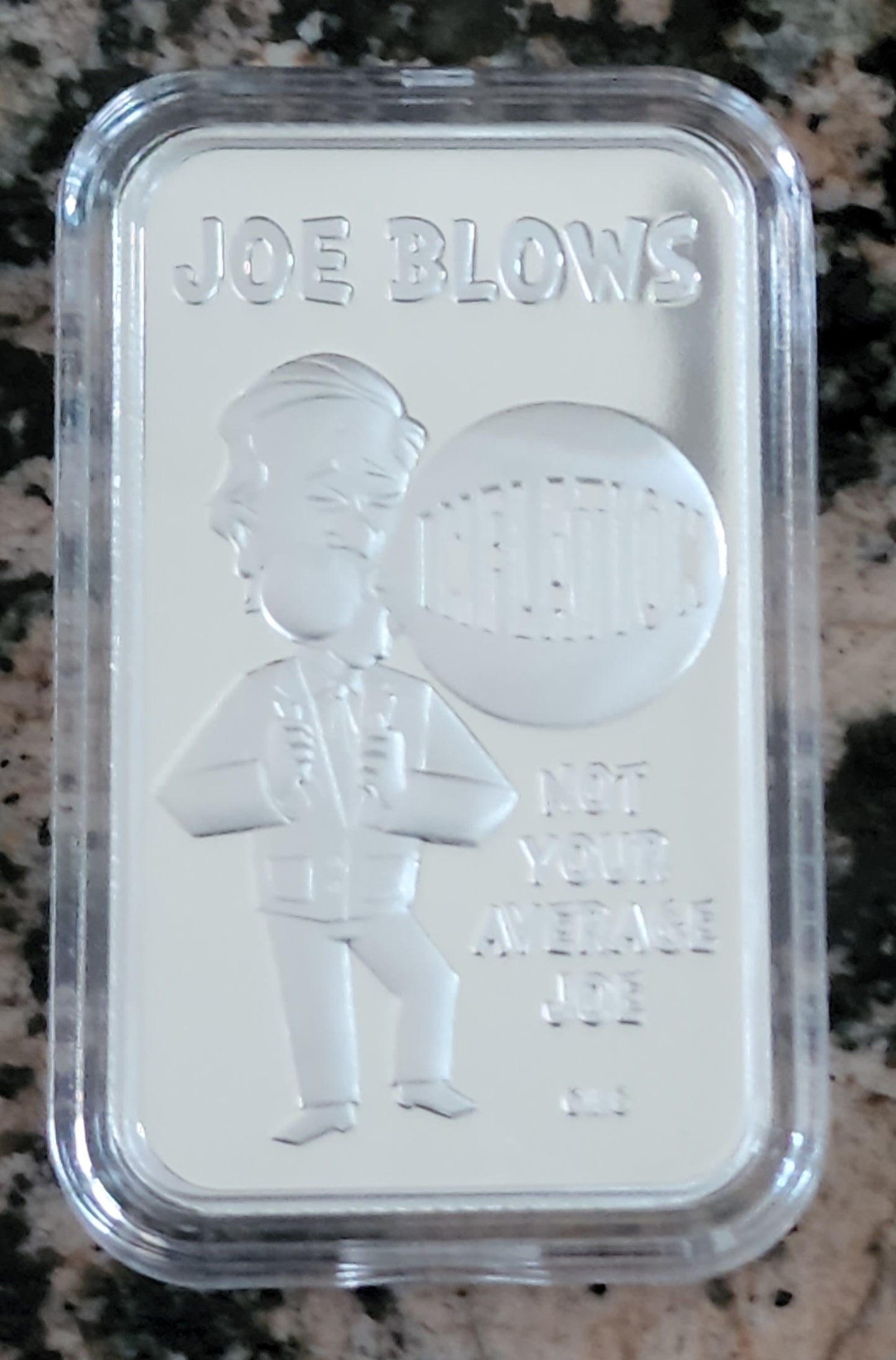 2022 Joe Blows Inflation 1 Oz .999 Silver Art Bar by CMG Mint w/ COA