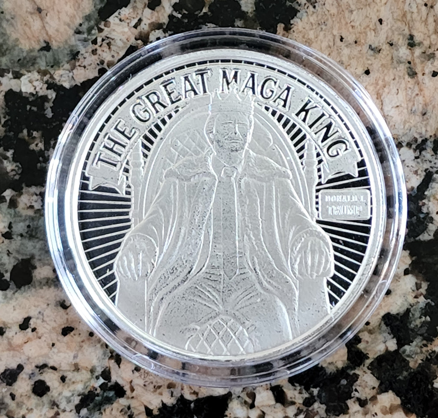 Trump The Great Maga King Limited Edition 1 Troy Oz Silver Round .999 Fine