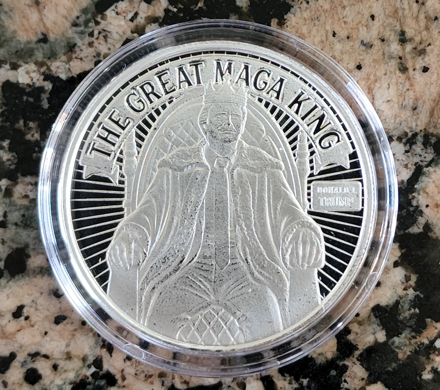 Trump The Great Maga King Limited Edition 1 Troy Oz Silver Round .999 Fine