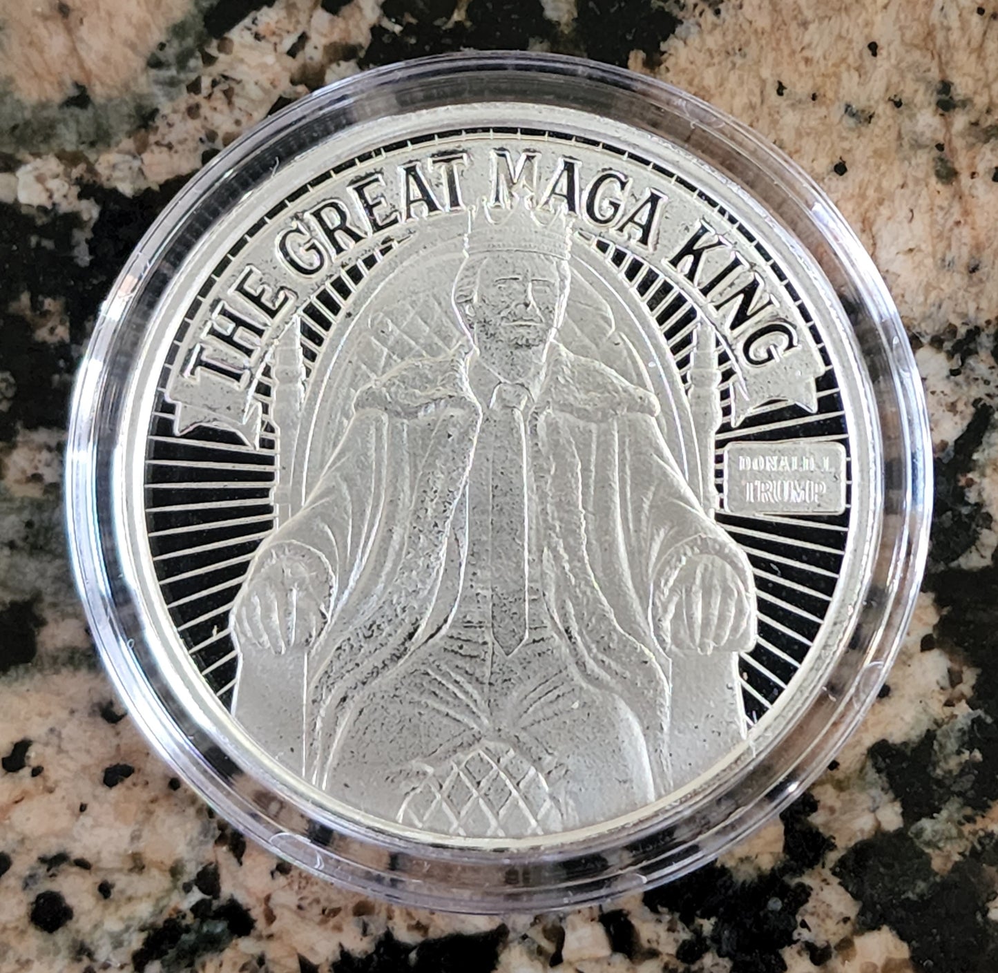 Trump The Great Maga King Limited Edition 1 Troy Oz Silver Round .999 Fine