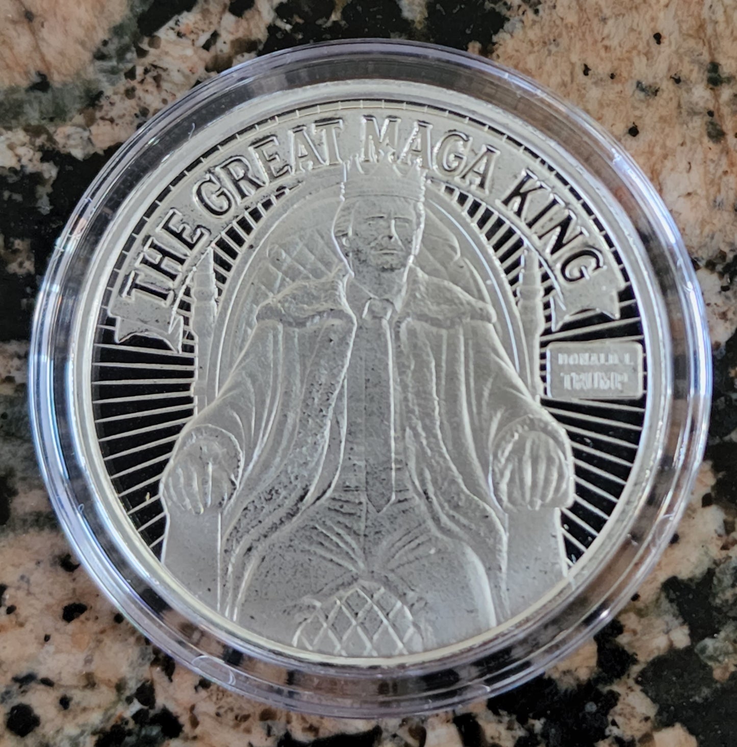 Trump The Great Maga King Limited Edition 1 Troy Oz Silver Round .999 Fine