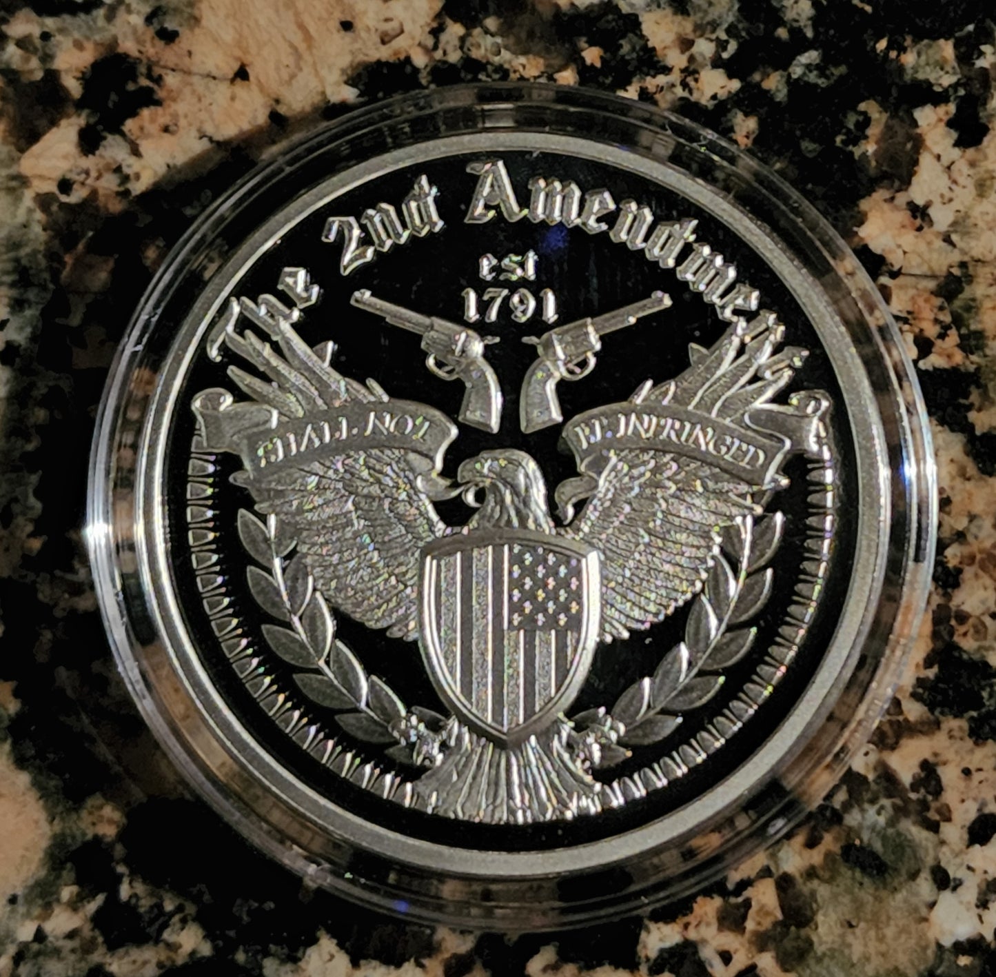 2A Second Amendment Eagle 1 Oz .999 Fine Silver Round Limited Edition w/ COA