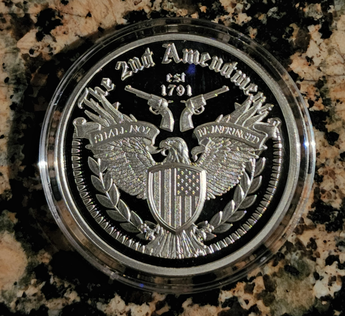 2A Second Amendment Eagle 1 Oz .999 Fine Silver Round Limited Edition w/ COA