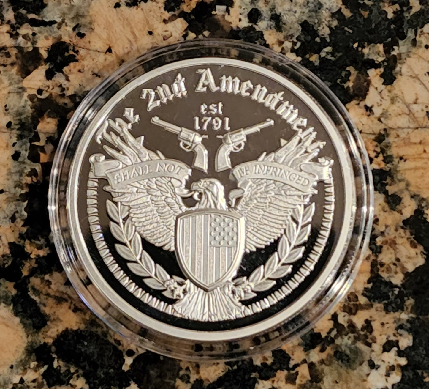 2A Second Amendment Eagle 1 Oz .999 Fine Silver Round Limited Edition w/ COA