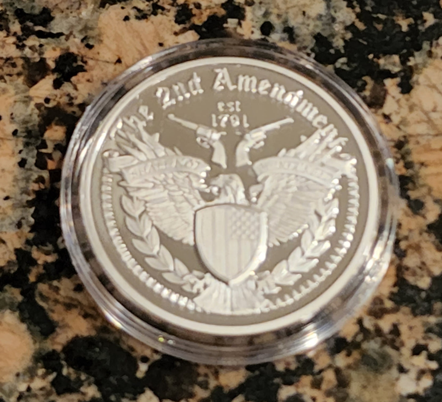 2A Second Amendment Eagle 1 Oz .999 Fine Silver Round Limited Edition w/ COA