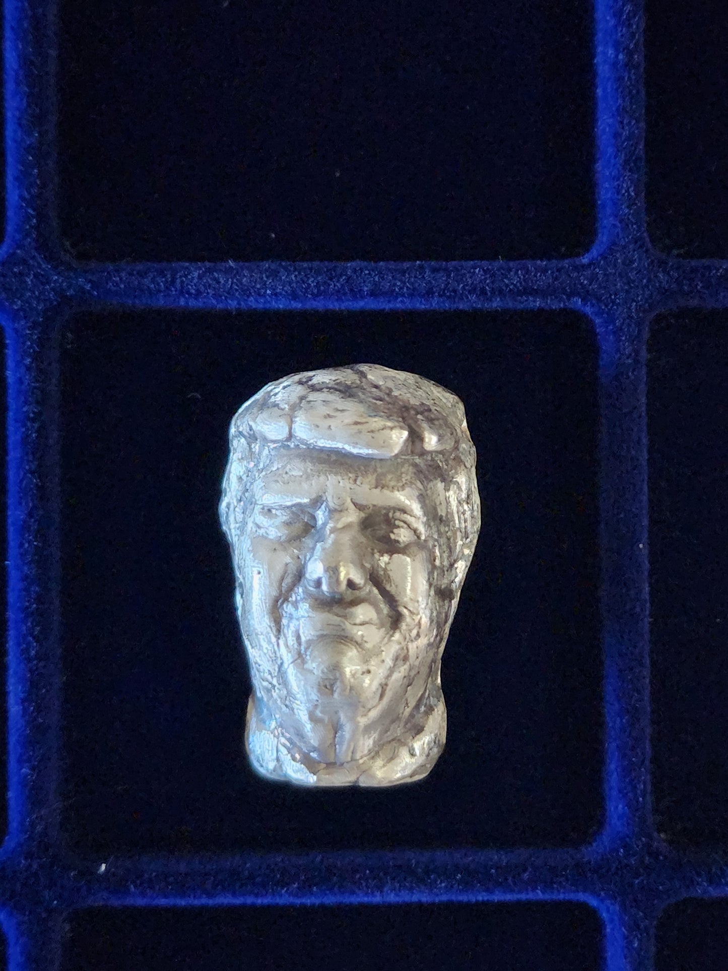 New 2022 Trump Head Poured Silver 1.5 Troy Oz Art Bar .999 Fine