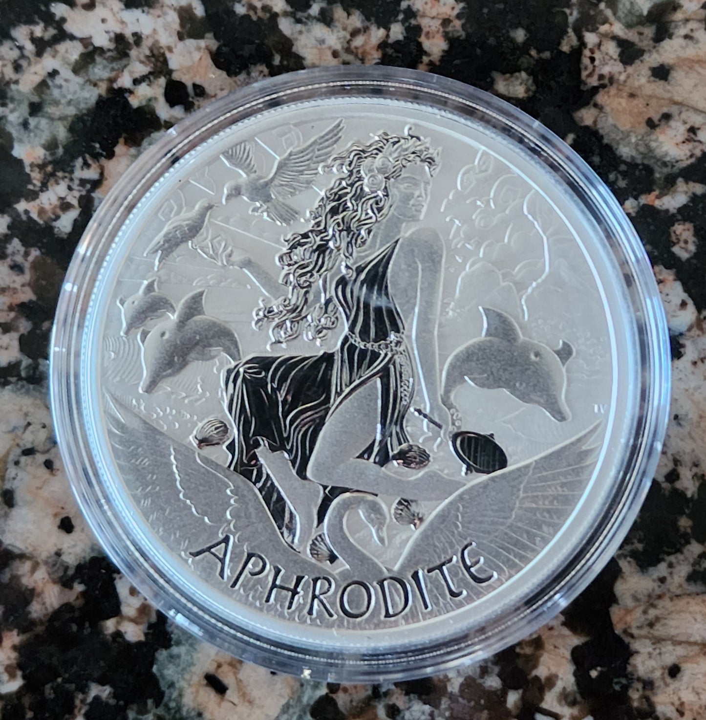 APHRODITE GODS OF OLYMPUS 2022 1 OZT .999 SILVER BU COIN w/ CAPSULE PERTH MINT