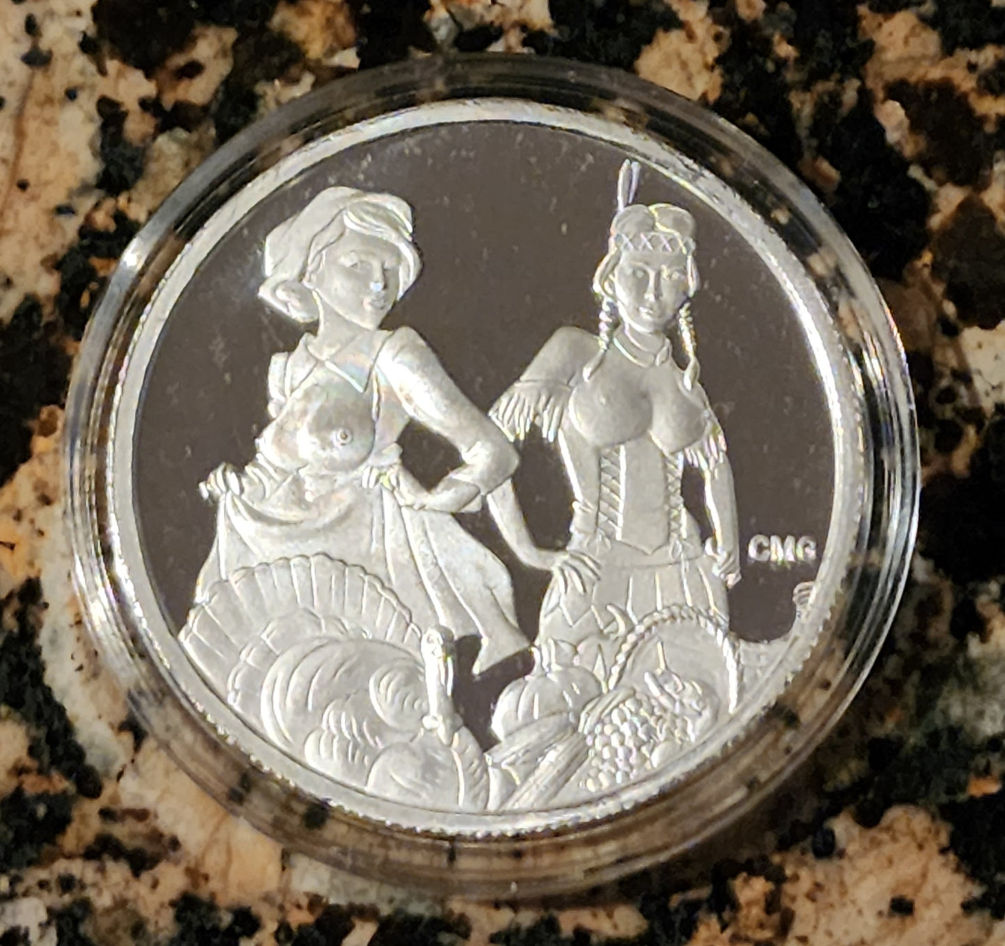 2022 Sexy Thanksgiving Beauty Silver .999 1oz Round Limited Mintage of 250 with COA