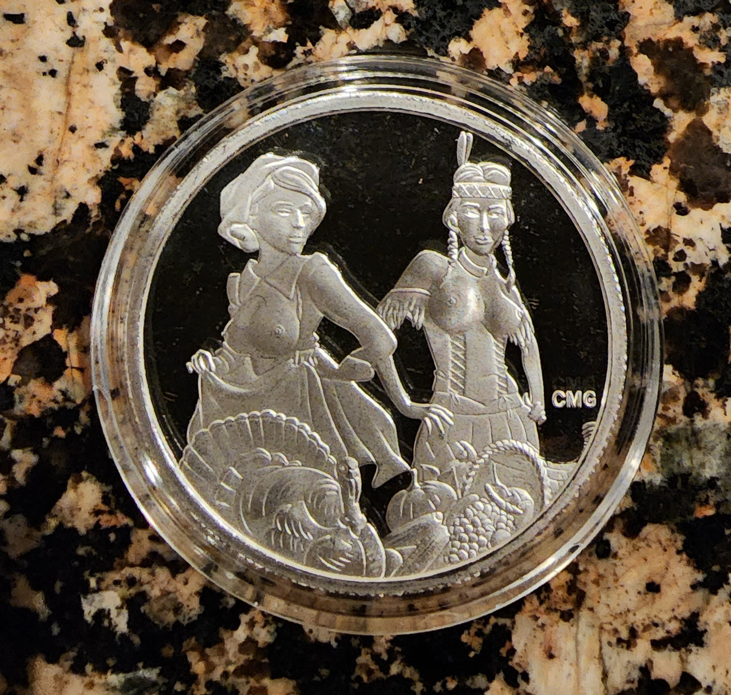 2022 Sexy Thanksgiving Beauty Silver .999 1oz Round Limited Mintage of 250 with COA