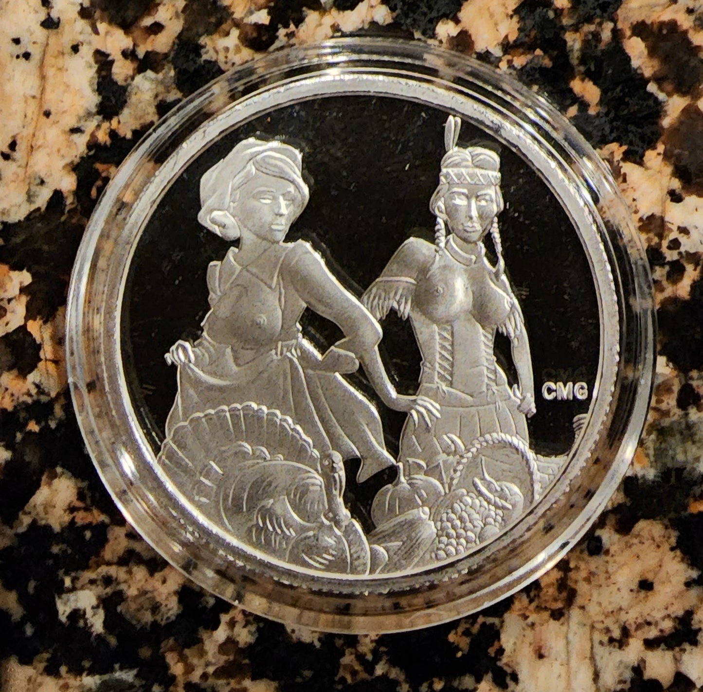 2022 Sexy Thanksgiving Beauty Silver .999 1oz Round Limited Mintage of 250 with COA