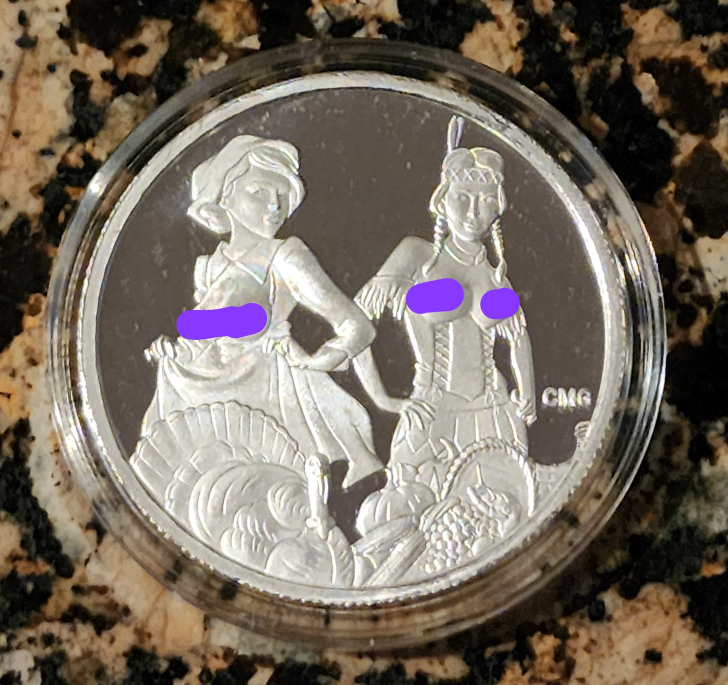 2022 Sexy Thanksgiving Beauty Silver .999 1oz Round Limited Mintage of 250 with COA