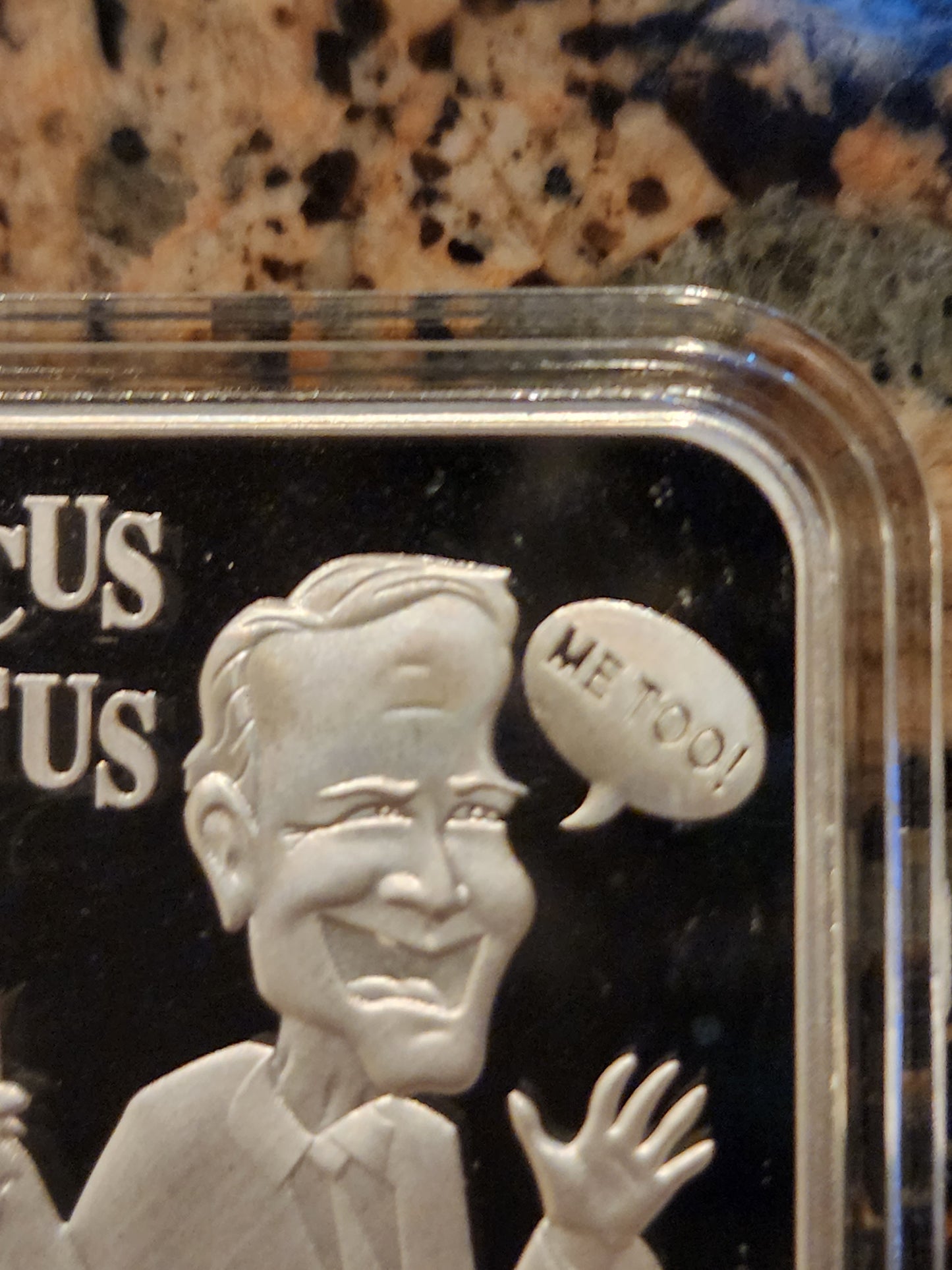 Biden Hocus POTUS 1 Oz .999 Silver Art Bar 230 Minted w/ Protective Case