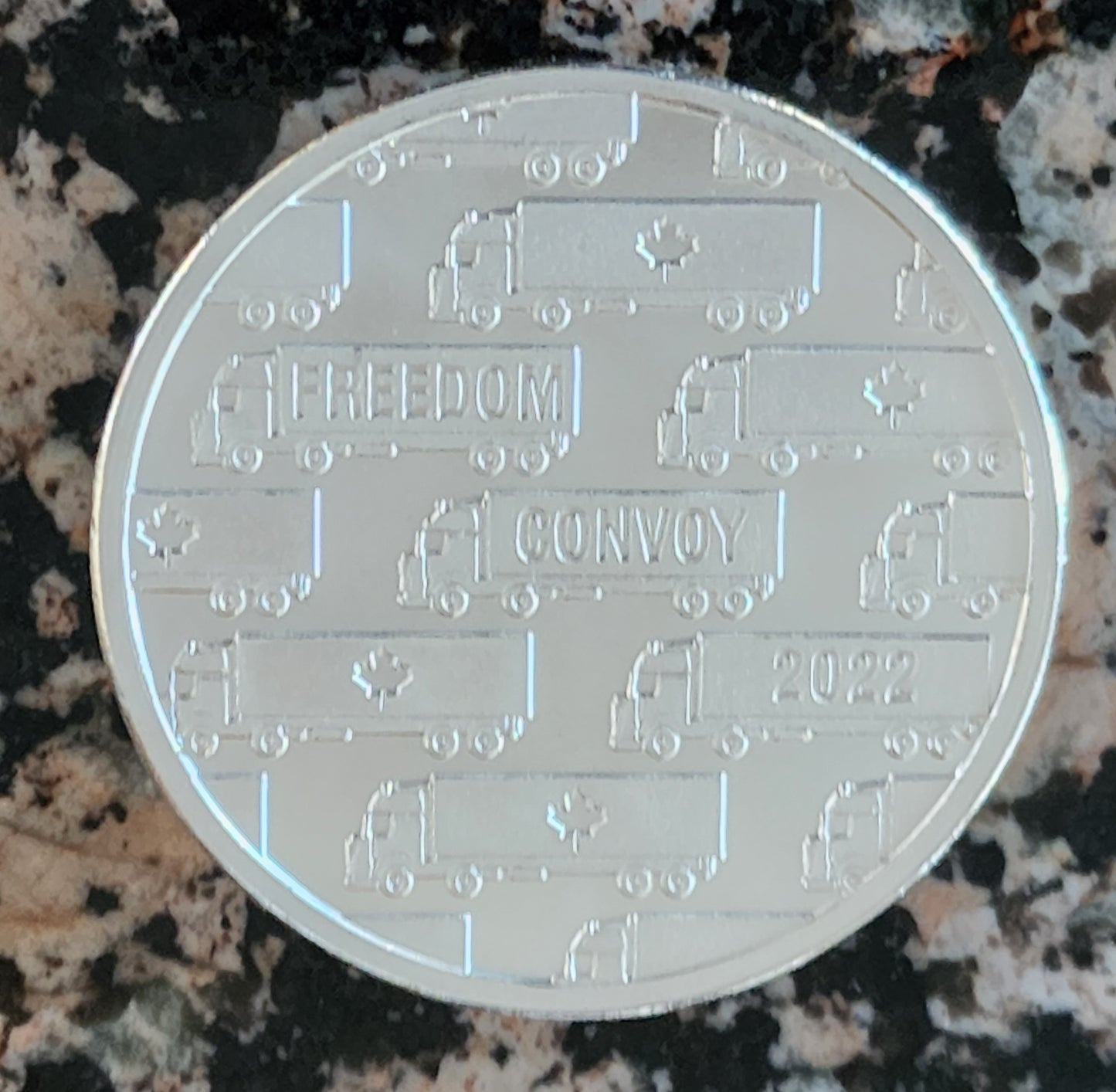 Freedom Convoy Hold the Line 2022 1Oz .999 Silver BU Limited Edition w/Capsule