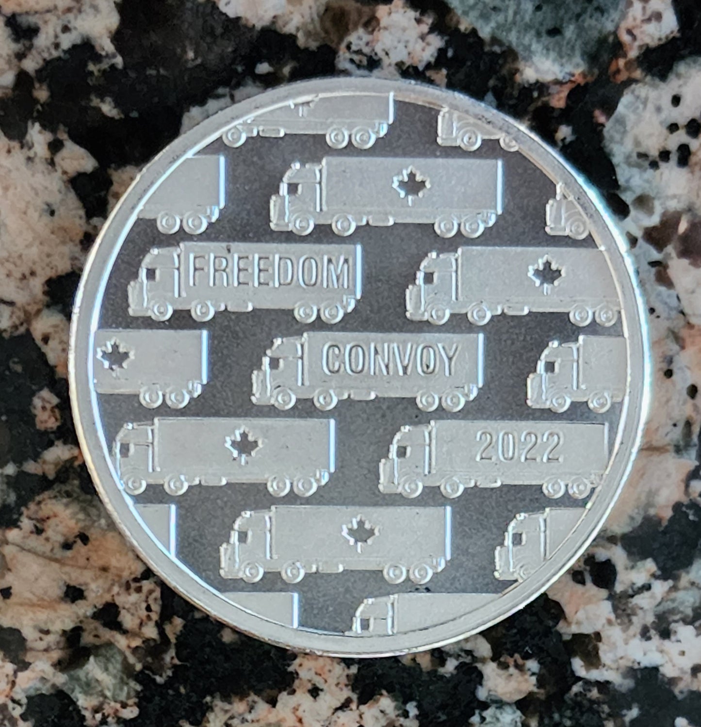 Freedom Convoy Hold the Line 2022 1Oz .999 Silver BU Limited Edition w/Capsule