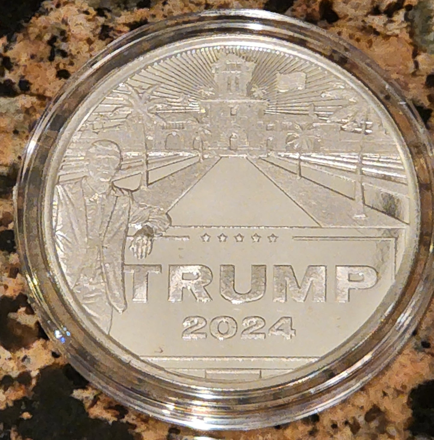 Trump For President 2024 Limited Edition 1 Troy Oz Silver Round .999 Fine