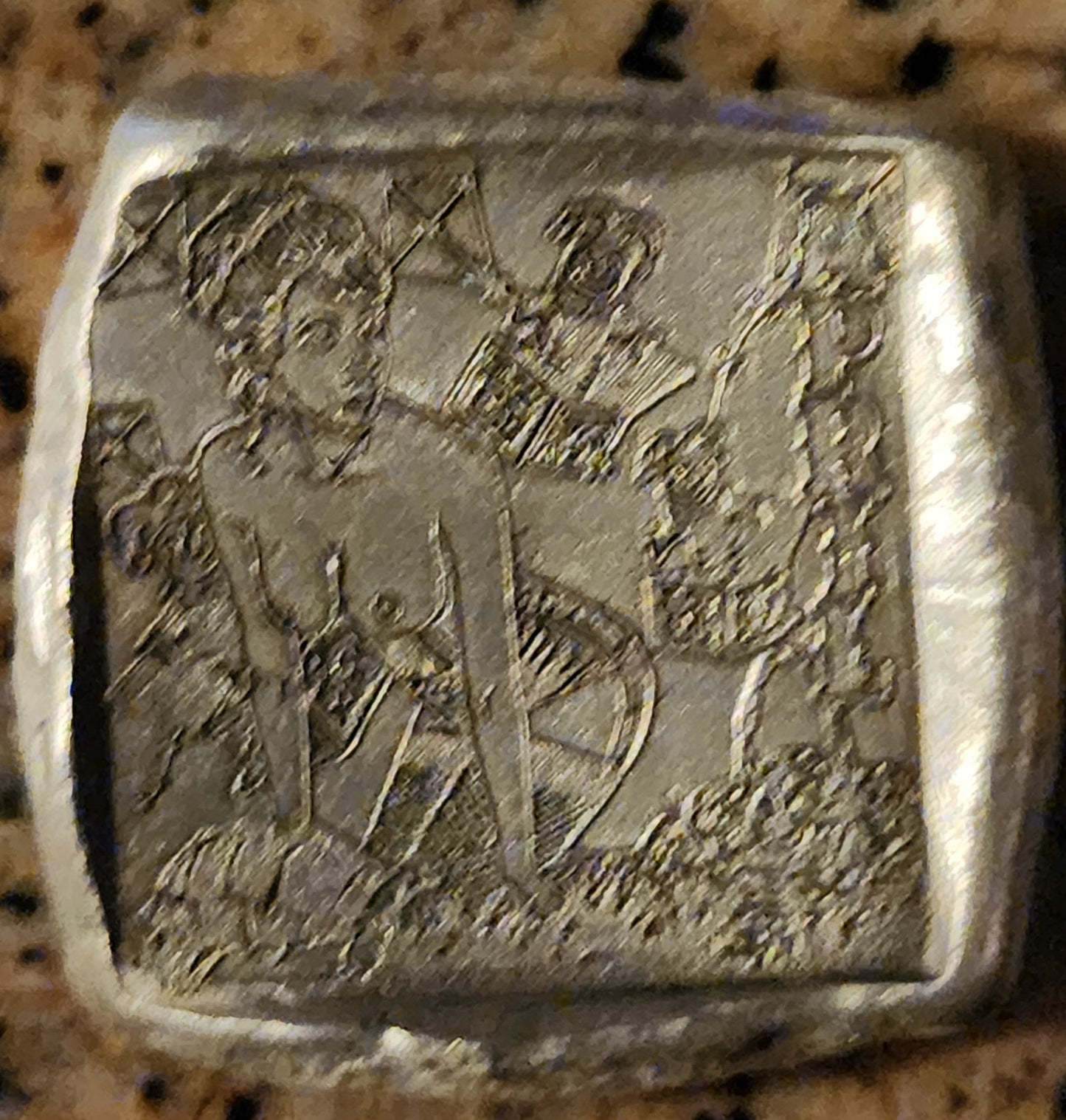 MK BARZ SEXY PIN UP GIRL - APRIL SQUARE 1OZT .999 FINE SILVER