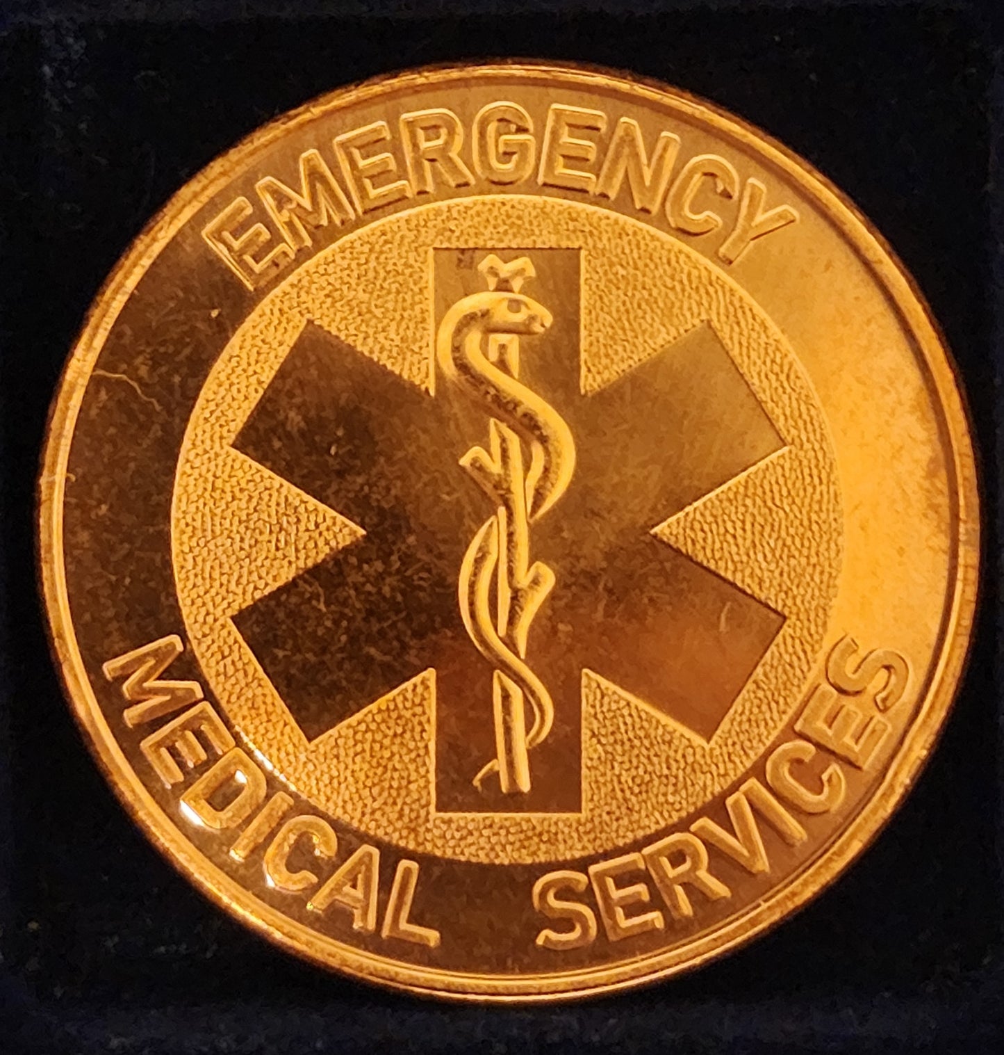 Emergency Medical Services - First Responders 1 AVDP Ounce Pure Copper Round BU