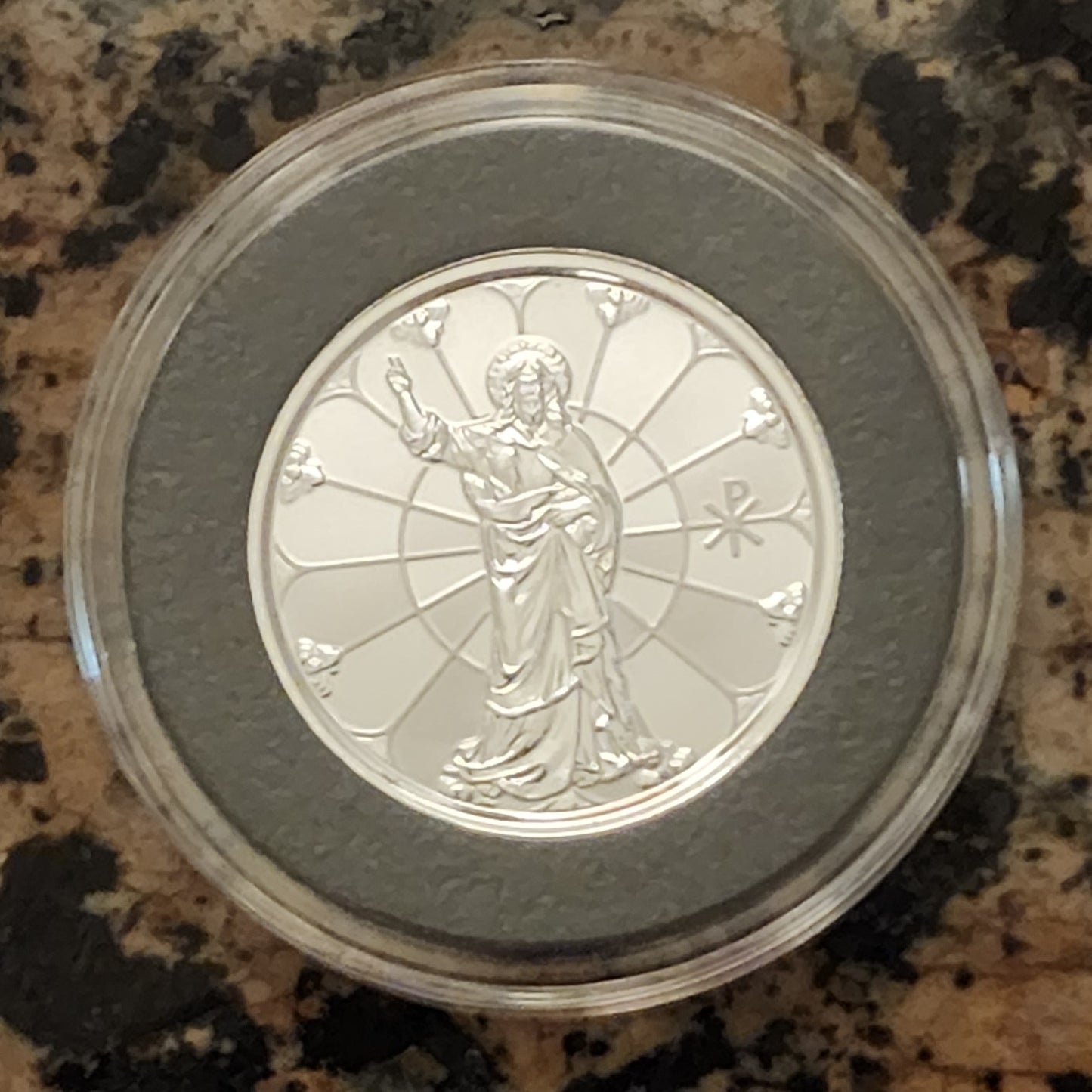 2022 JESUS COLLECTION LIGHT OF CHRIST 1/2 OZ .999 SILVER PROOF-LIKE COIN w/ CAPSULE