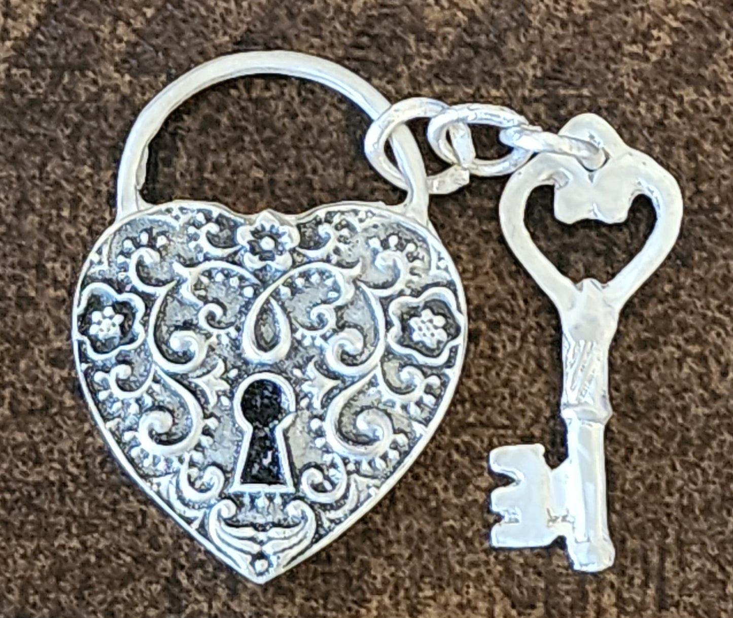 Heart Locket and Key Hand Poured Silver 2.2 Troy Ounces .999 Fine