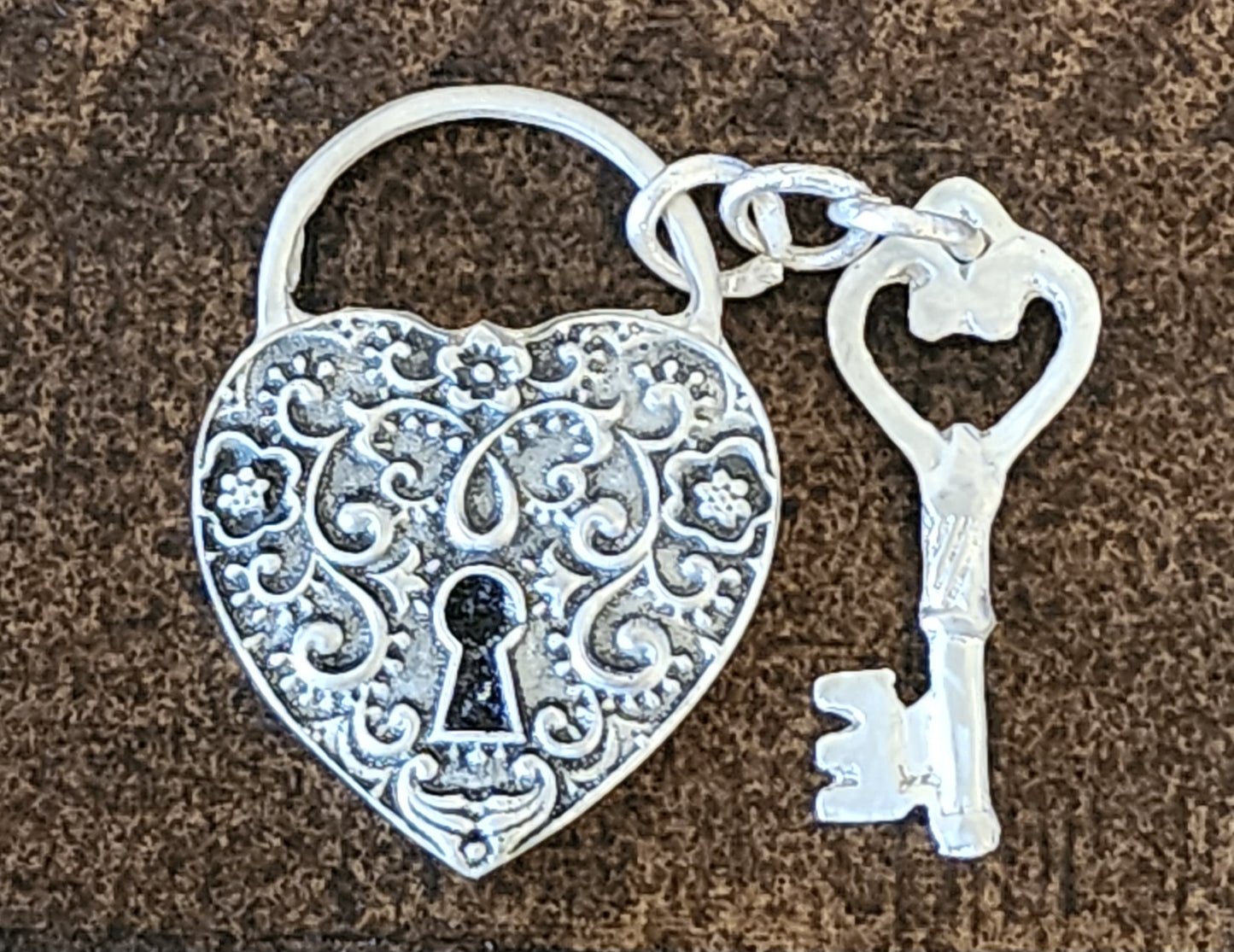 Heart Locket and Key Hand Poured Silver 2.2 Troy Ounces .999 Fine