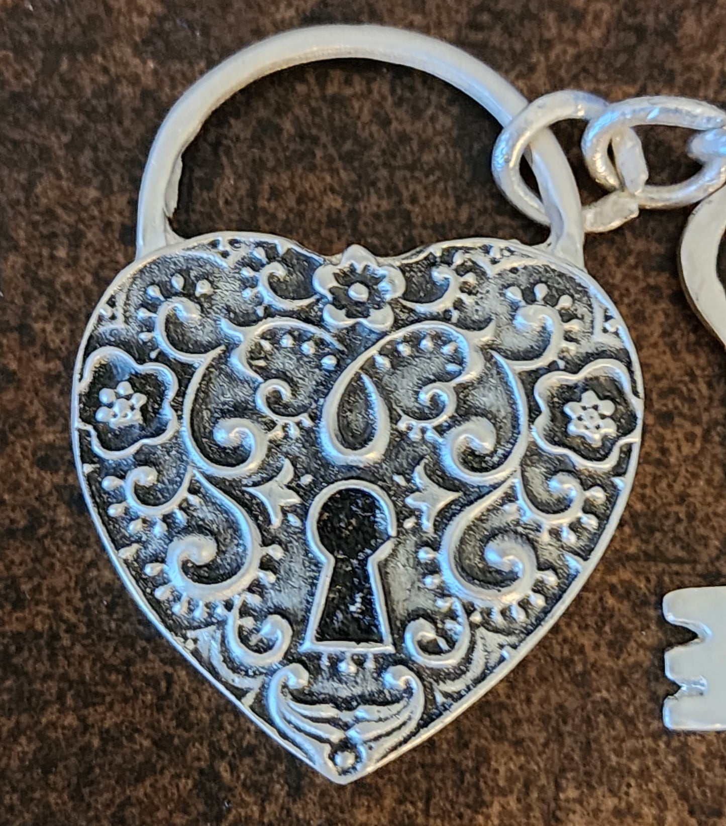 Heart Locket and Key Hand Poured Silver 2.2 Troy Ounces .999 Fine