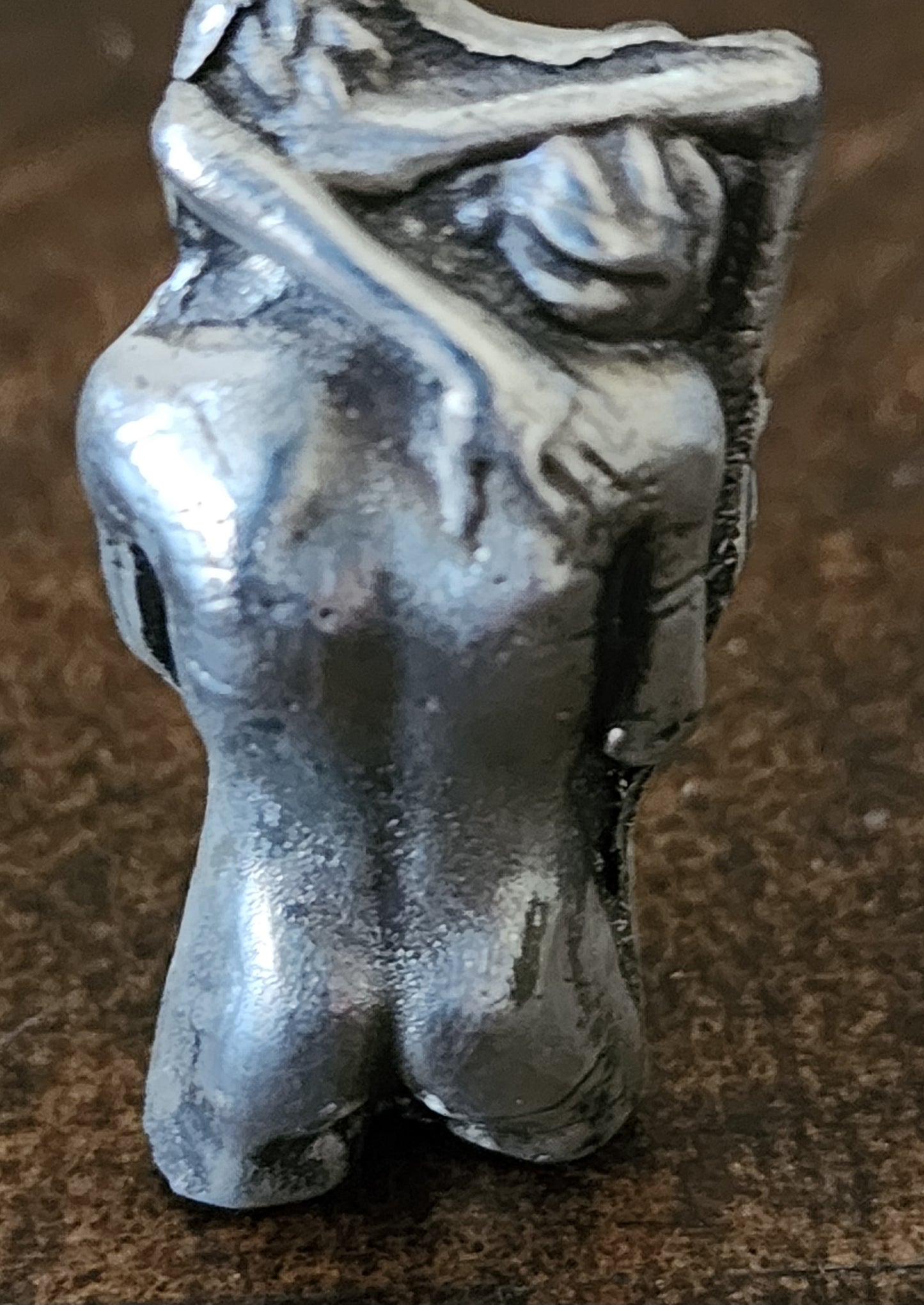 Sexy Couple Statue Hand Poured Silver 3.4 Troy Ounces .999 Fine