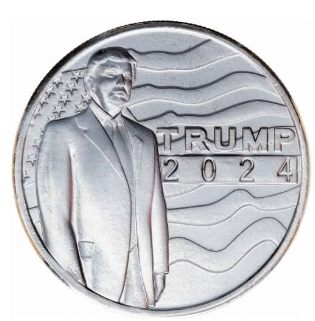 TRUMP 2024 1 OZ Silver Round .9999 Fine and Protective Capsule