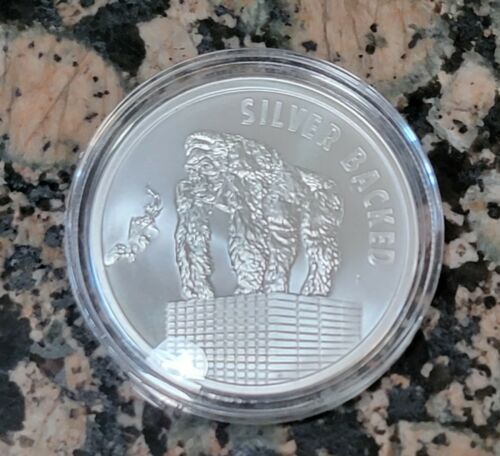 Silver Backed 1 oz .999 Silver Round BU Silver Shield WSS w/ Protective Capsule