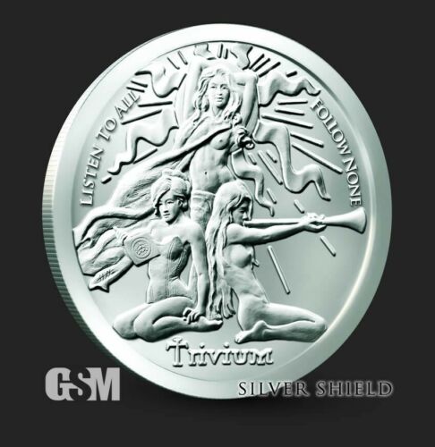 Trivium Girls - Silver Shield - BU .999 Fine Silver Round w/ Protective Cap