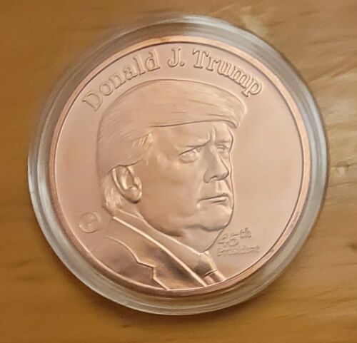 Tube of 10 Donald Trump White House Pure .999 Copper 1 AVDP Ounce Rounds BU