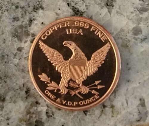 Happy Birthday Copper Medallion 1 AVDP Oz .999 Pure Copper Round BU Collectible